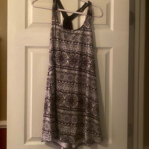 Black and white swim cover up